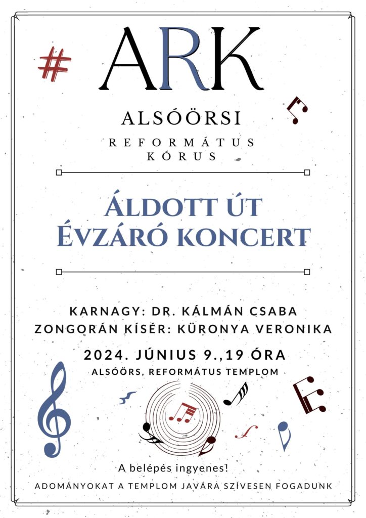 Évadzáró koncertet ad az Alsóörsi Református Kórus