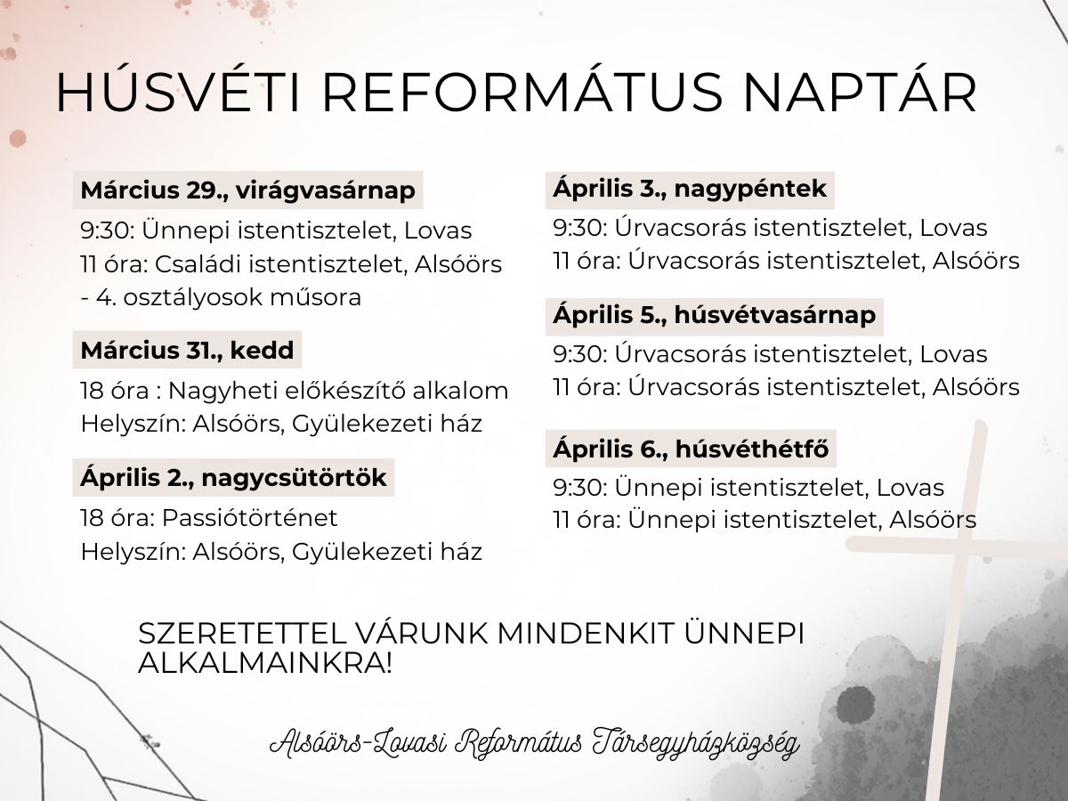 Read more about the article Nagyheti alkalmaink